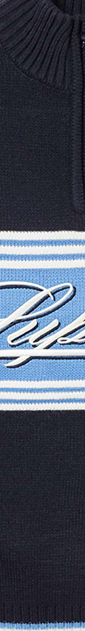 Script Stripe Half Zip Sweater-5