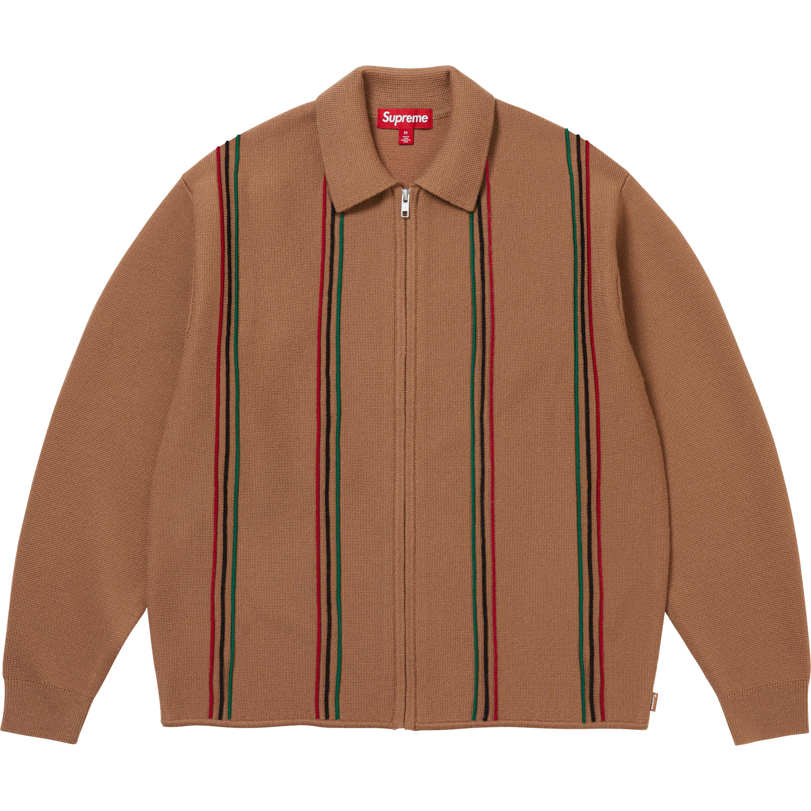 Stripe Zip Up Polo Sweater - Shop - Supreme