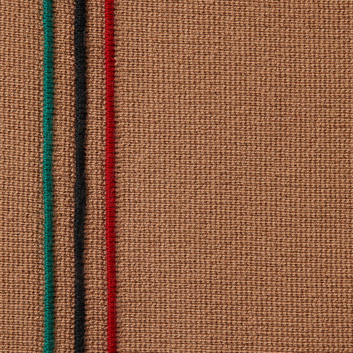 Stripe Zip Up Polo Sweater