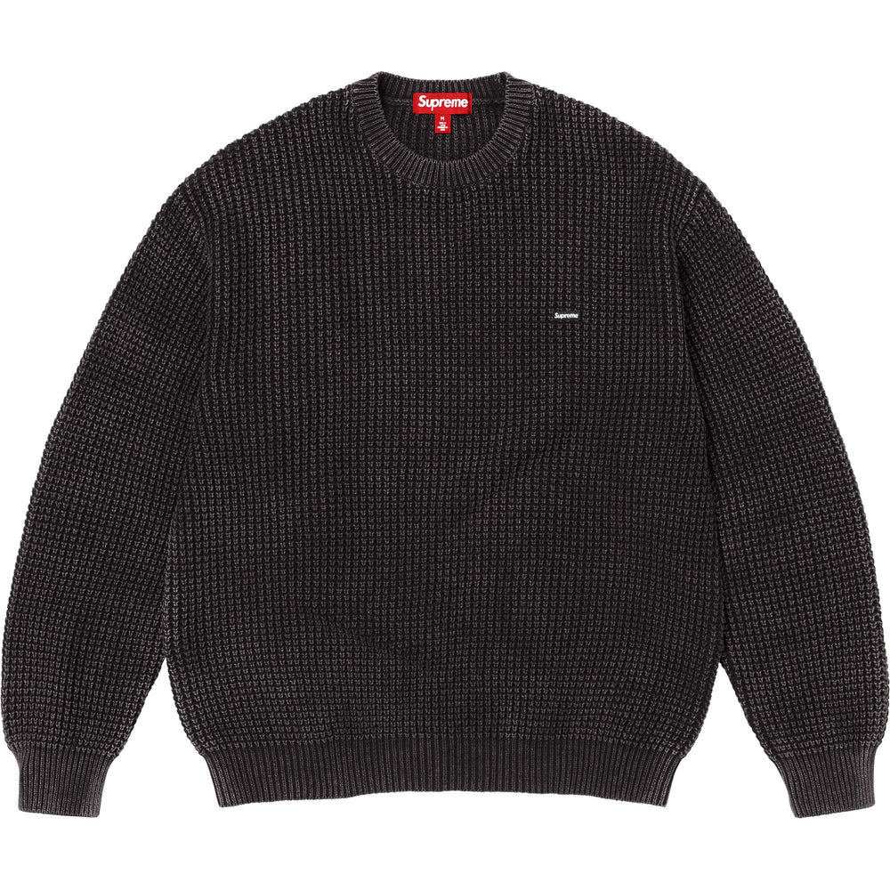 Washed Small Box Waffle Sweater