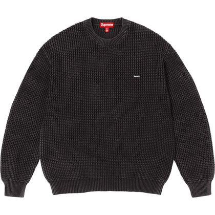 Washed Small Box Waffle Sweater