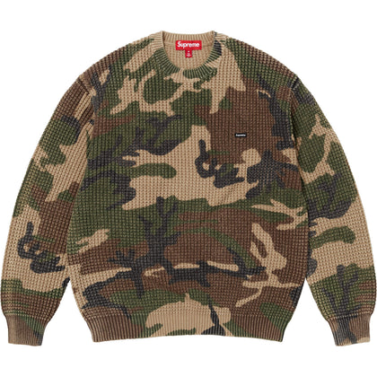 Washed Small Box Waffle Sweater