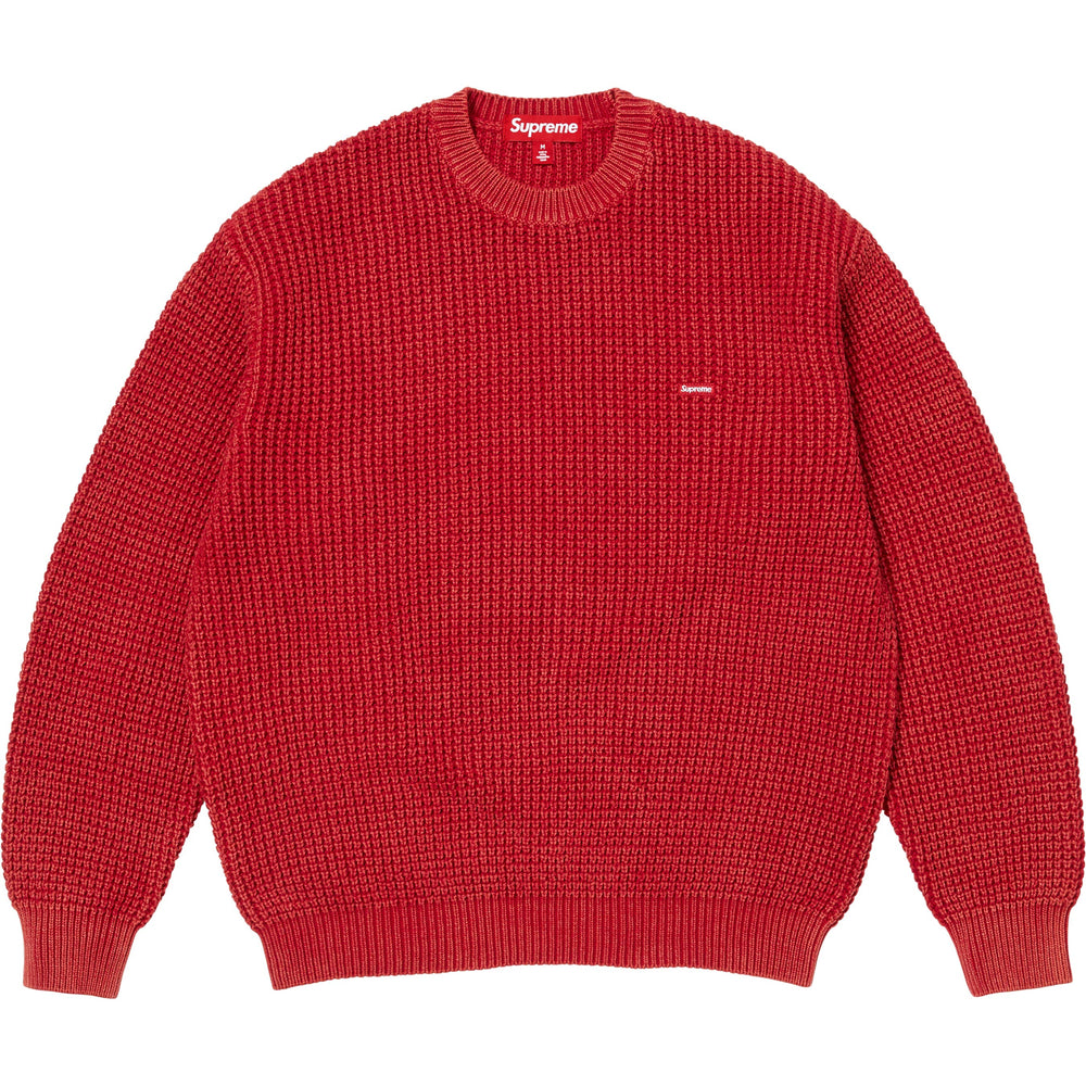 Washed Small Box Waffle Sweater