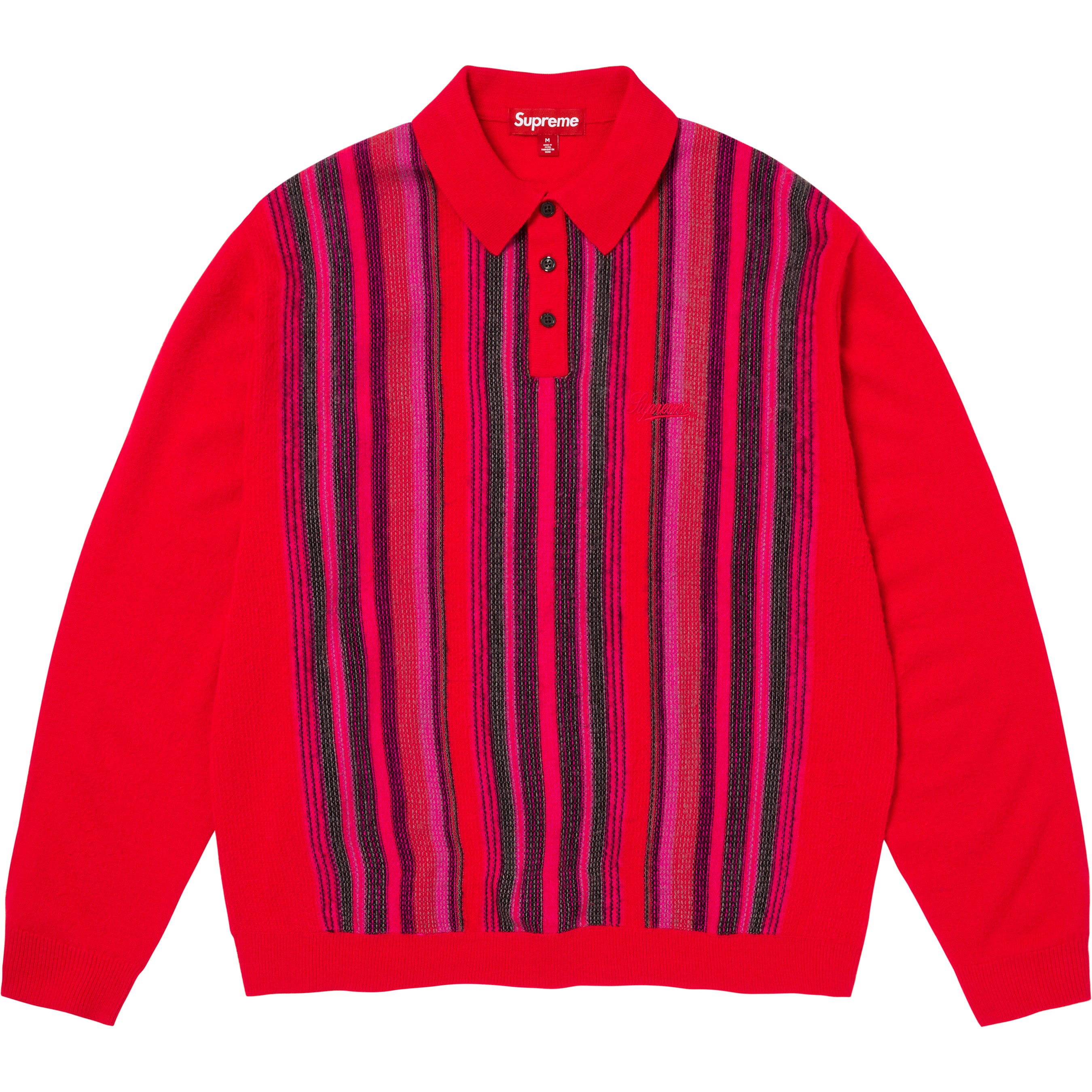 トップス Supreme multi stripe polo size S Multi Stripe Polo Sweater - Shop - Supreme