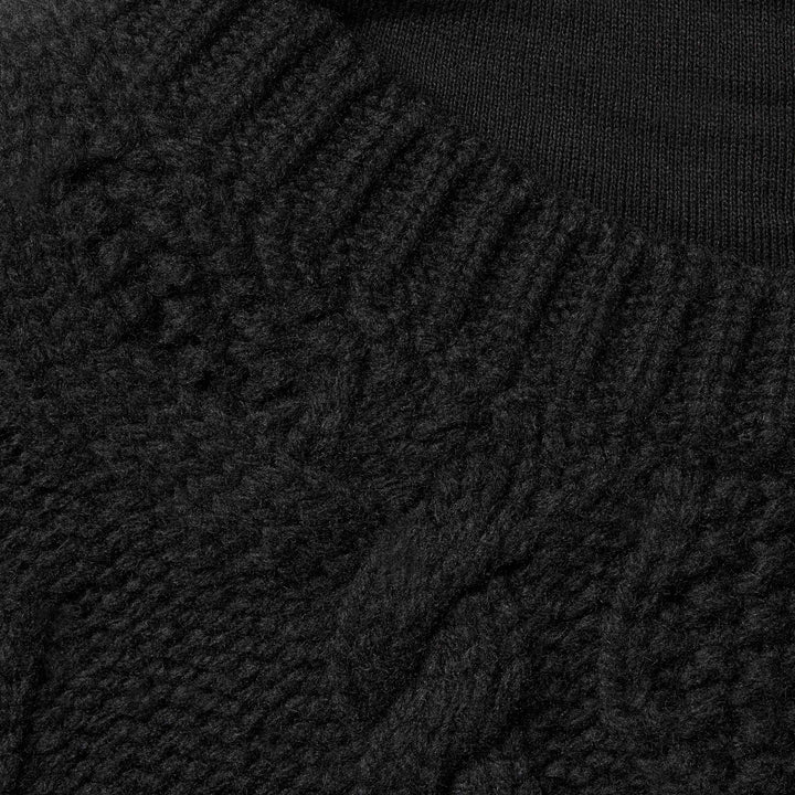 Cable Hooded Sweater-7