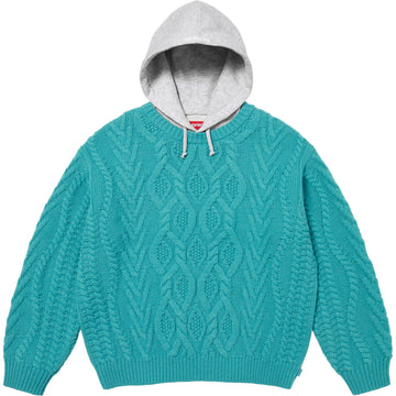 Cable Hooded Sweater