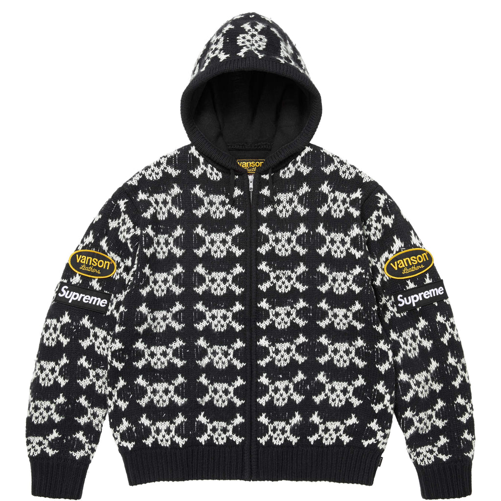 Supreme®/Vanson Leathers® Skull Zip Up Hooded Sweater