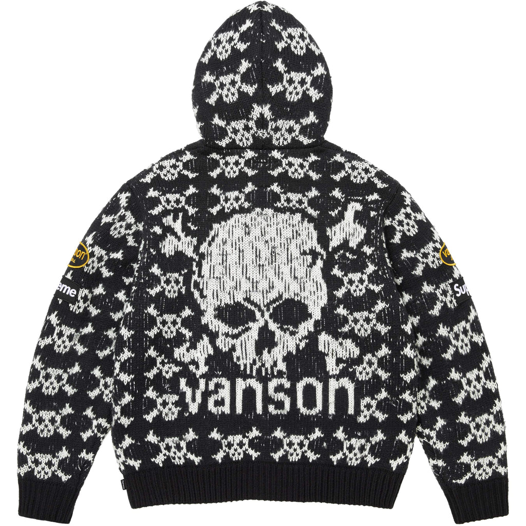 Supreme®/Vanson Leathers® Skull Zip Up Hooded Sweater