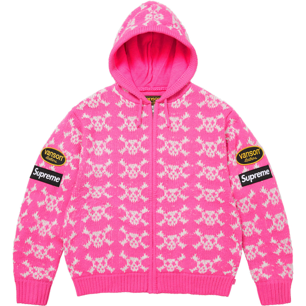 Supreme®/Vanson Leathers® Skull Zip Up Hooded Sweater