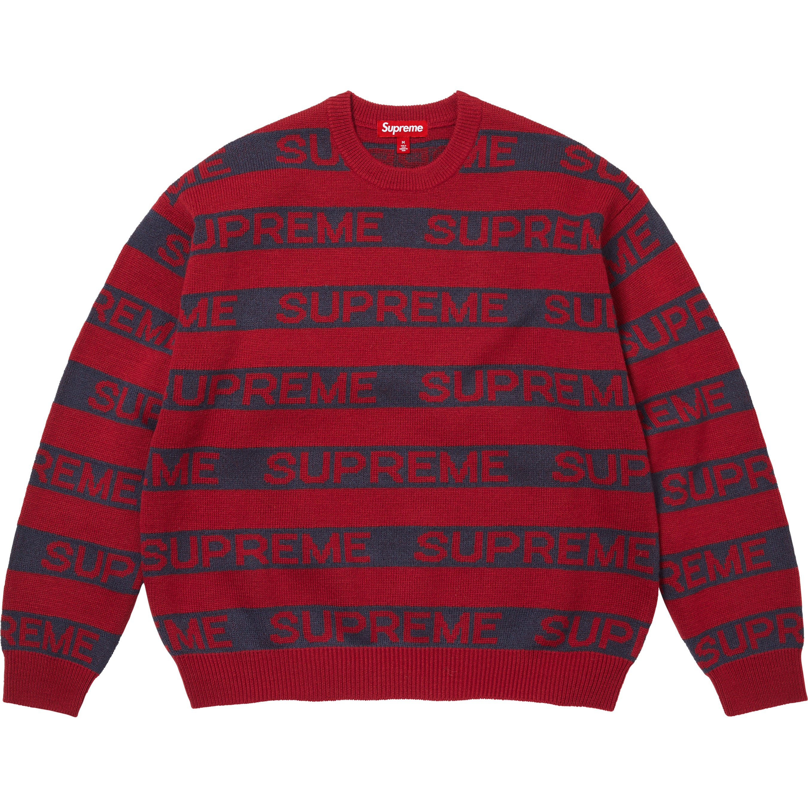 Stripe Logo Sweater - Shop - Supreme