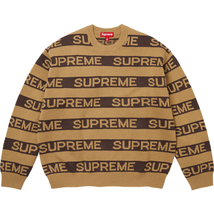 Stripe Logo Sweater - Shop - Supreme