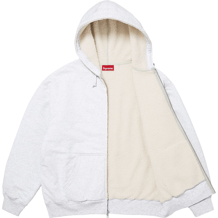 supreme ジップパーカー Shearling Lined Zip Up Hooded Sweatshirt - Shop - Supreme
