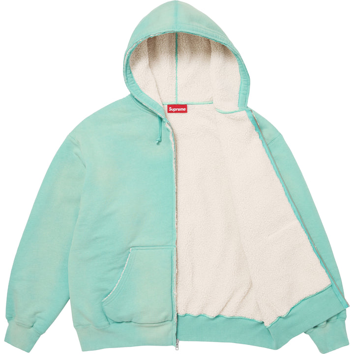 トップス Supreme Banner Hooded Sweatshirt 14fw Shearling Lined Zip Up Hooded Sweatshirt - Shop - Supreme