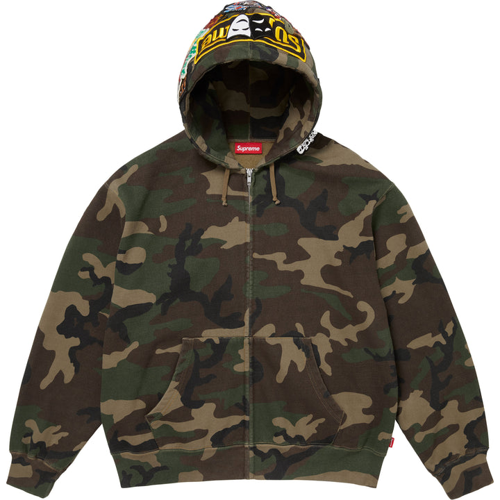 Patches Zip Up Hooded Sweatshirt - Shop - Supreme