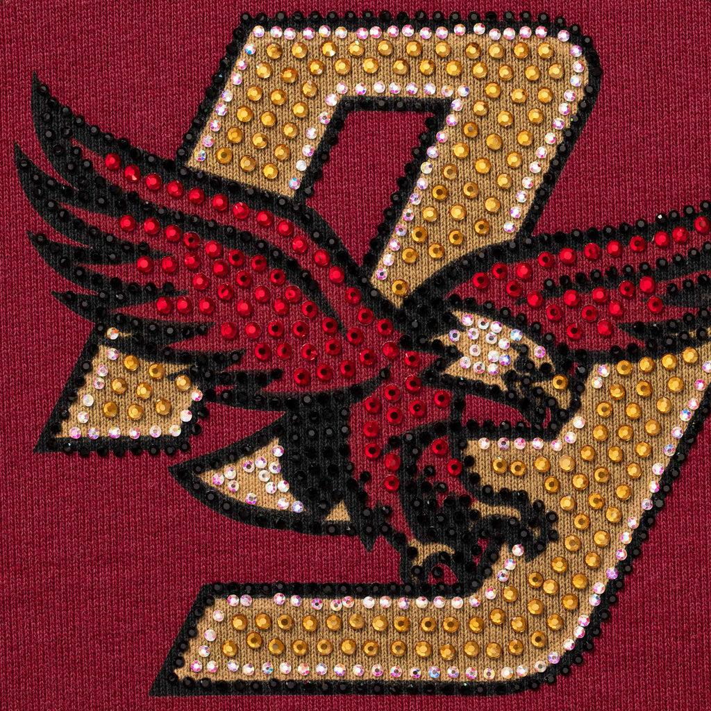 Rhinestone Eagle Hooded Sweatshirt