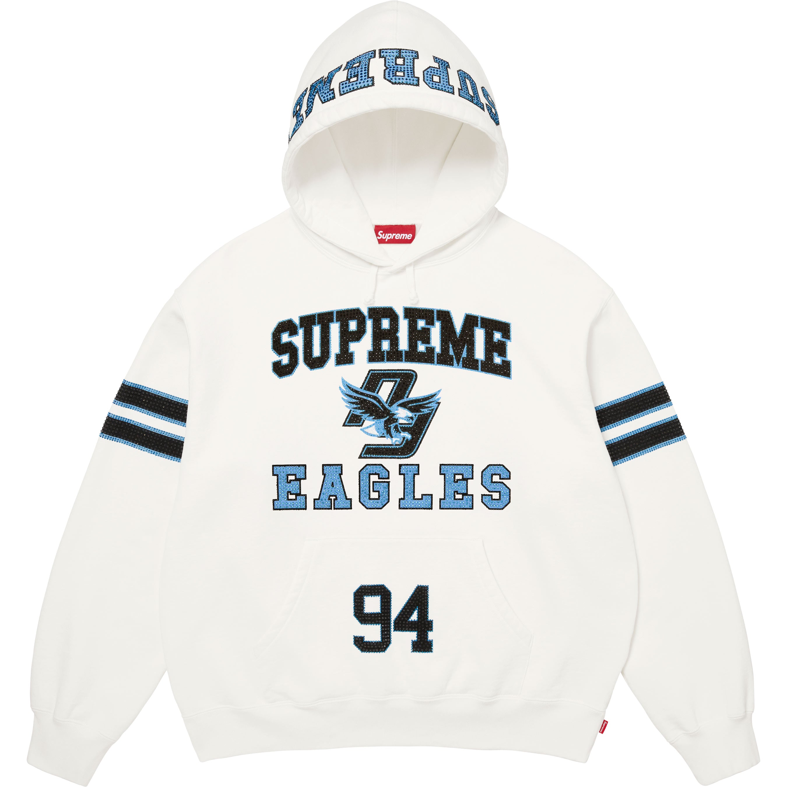 Rhinestone Eagle Hooded Sweatshirt - Shop - Supreme