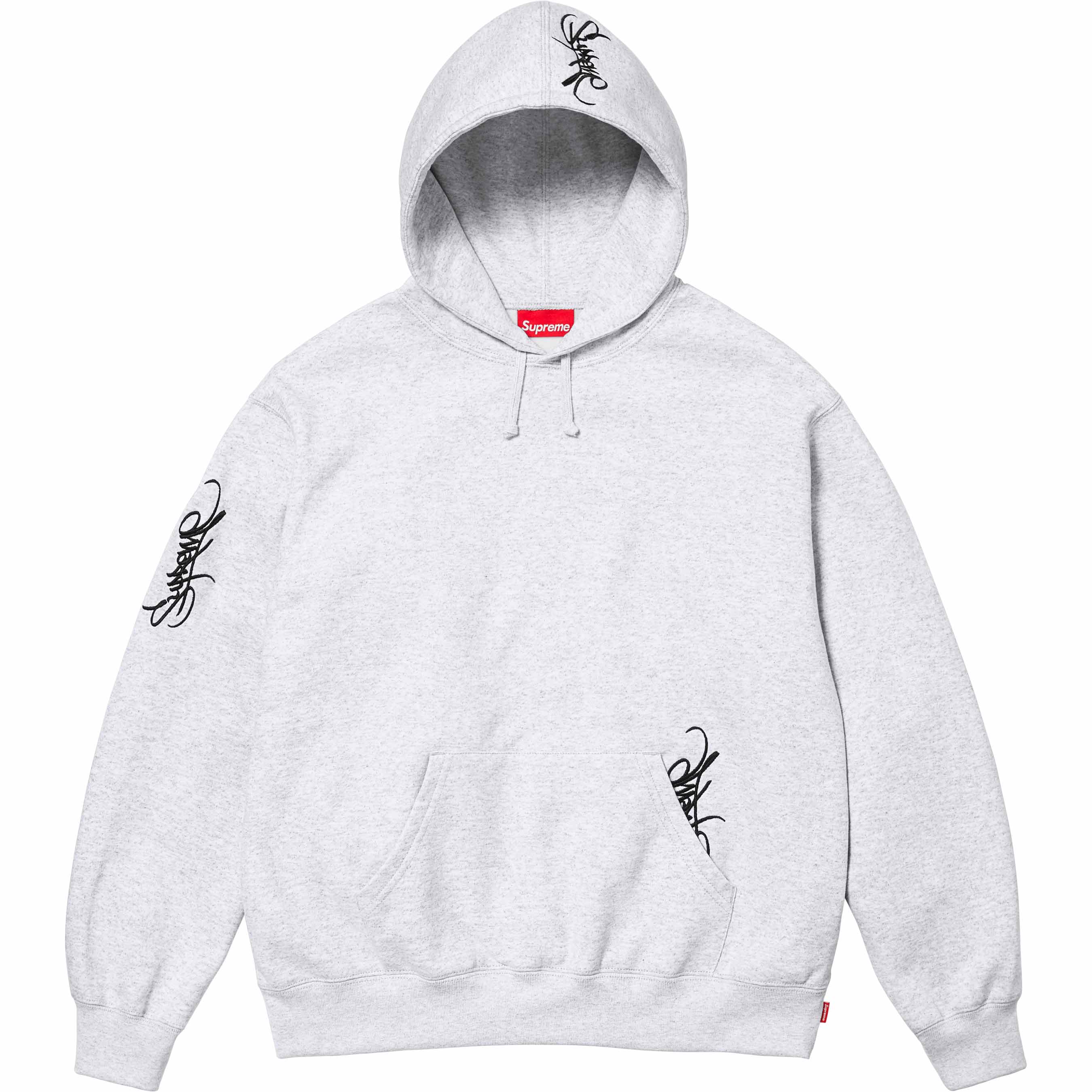 Tag logo store hooded sweatshirt supreme
