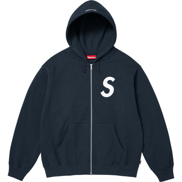 S Logo Zip Up Hooded Sweatshirt
