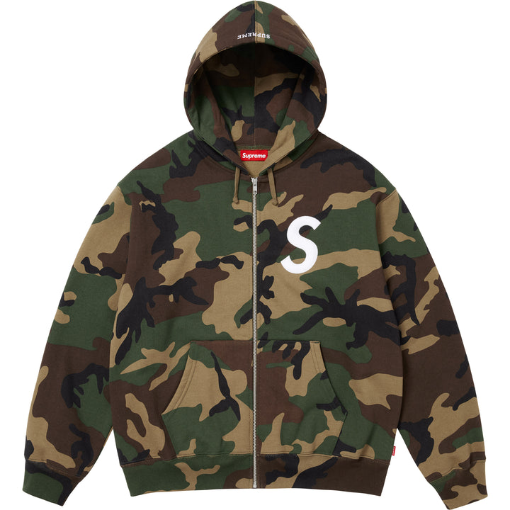 S Logo Zip Up Hooded Sweatshirt-1
