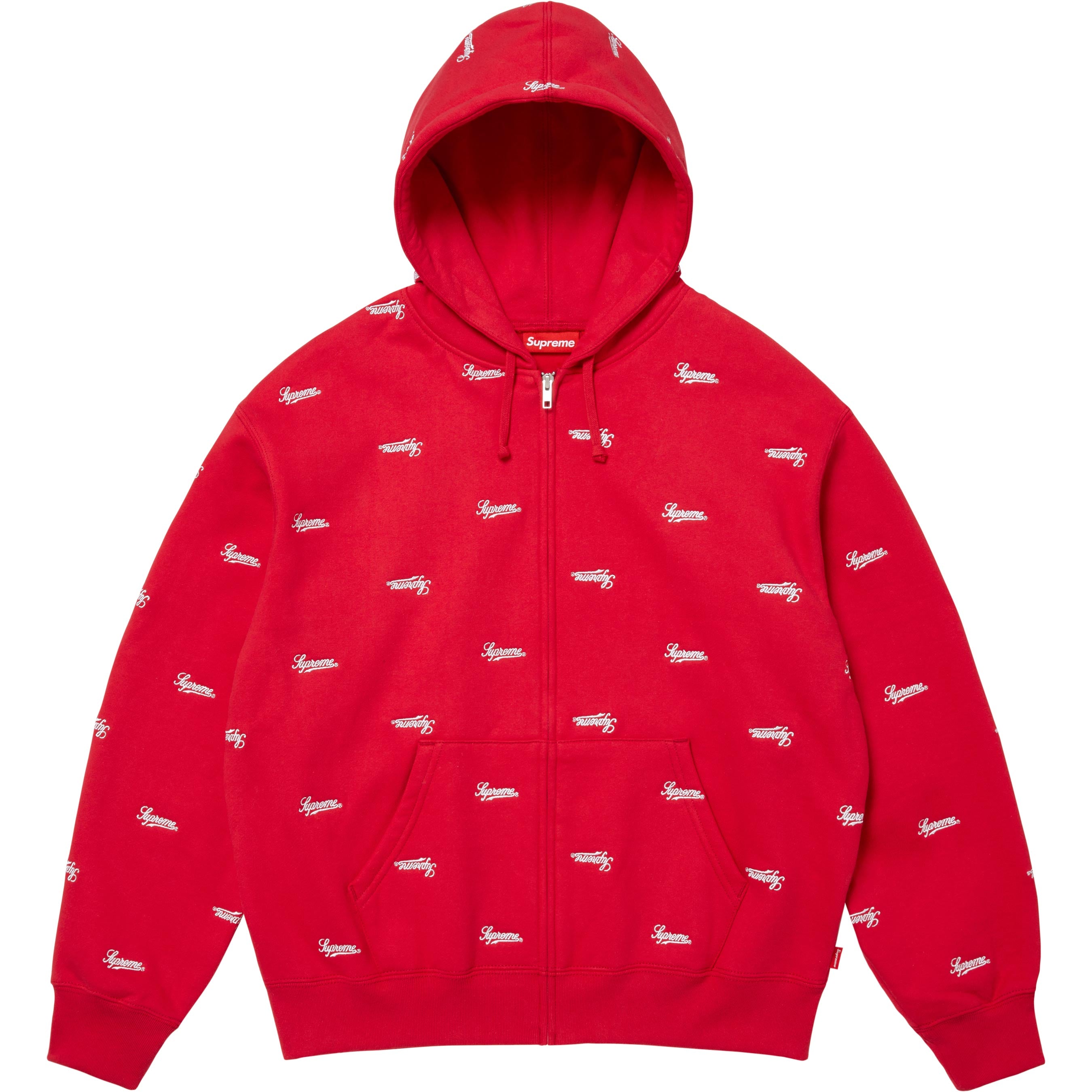Repeat Script Zip Up Hooded Sweatshirt - Shop - Supreme