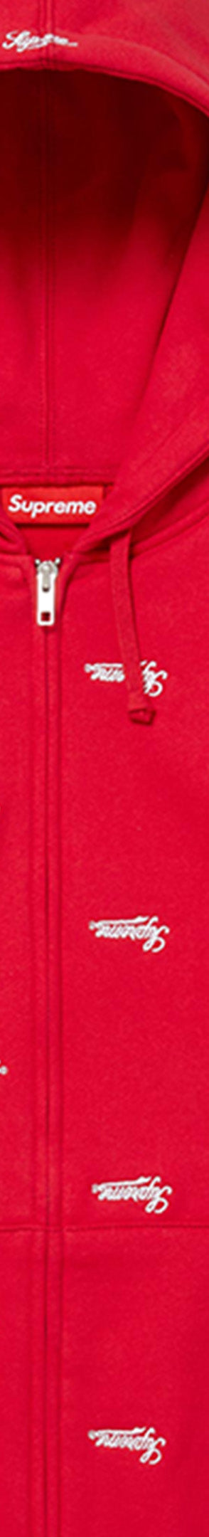 Repeat Script Zip Up Hooded Sweatshirt