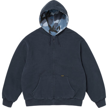 Reversible Work Zip Up Hooded Sweatshirt