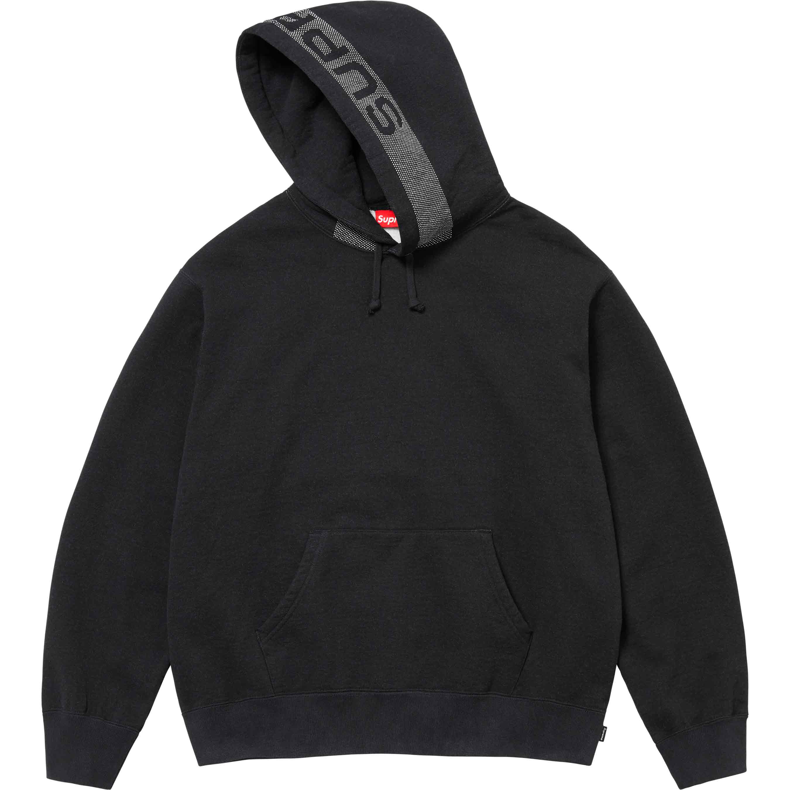 Black on hotsell black supreme hoodie