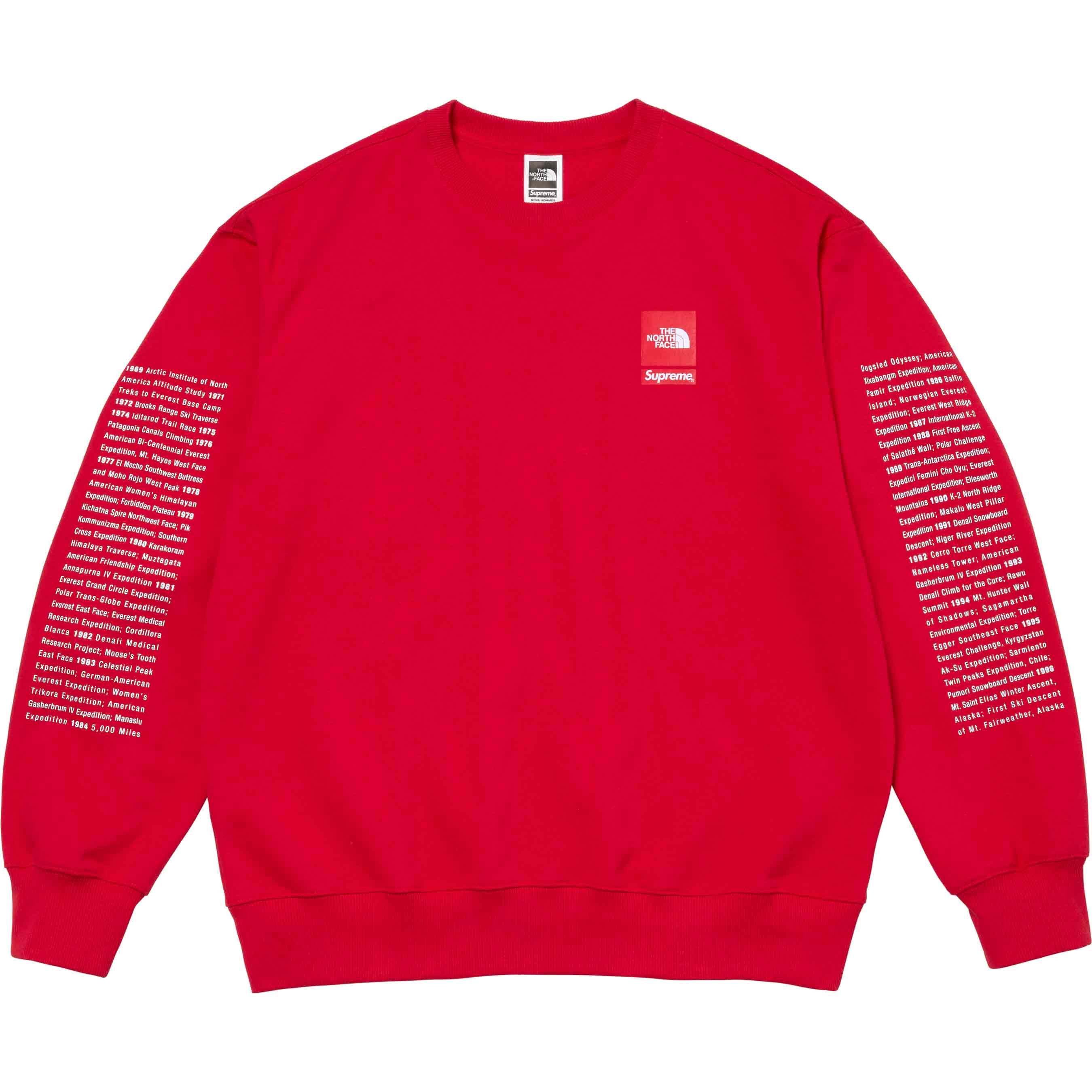 Supreme red cheap crewneck