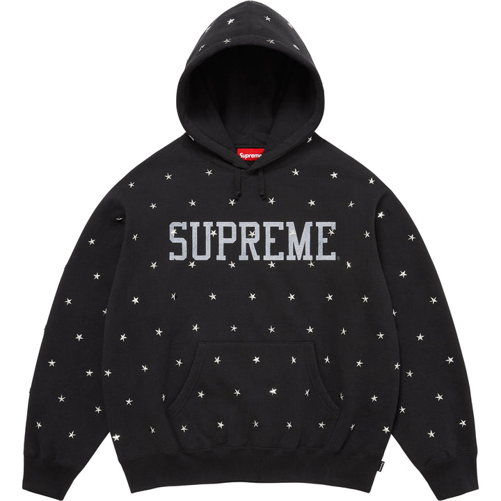 Stars Studded Hooded Sweatshirt
