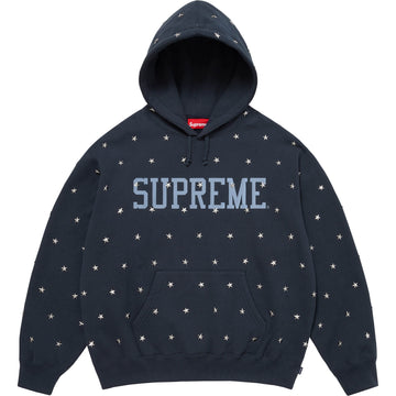 Stars Studded Hooded Sweatshirt