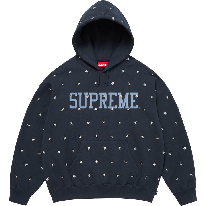 Stars Studded Hooded Sweatshirt