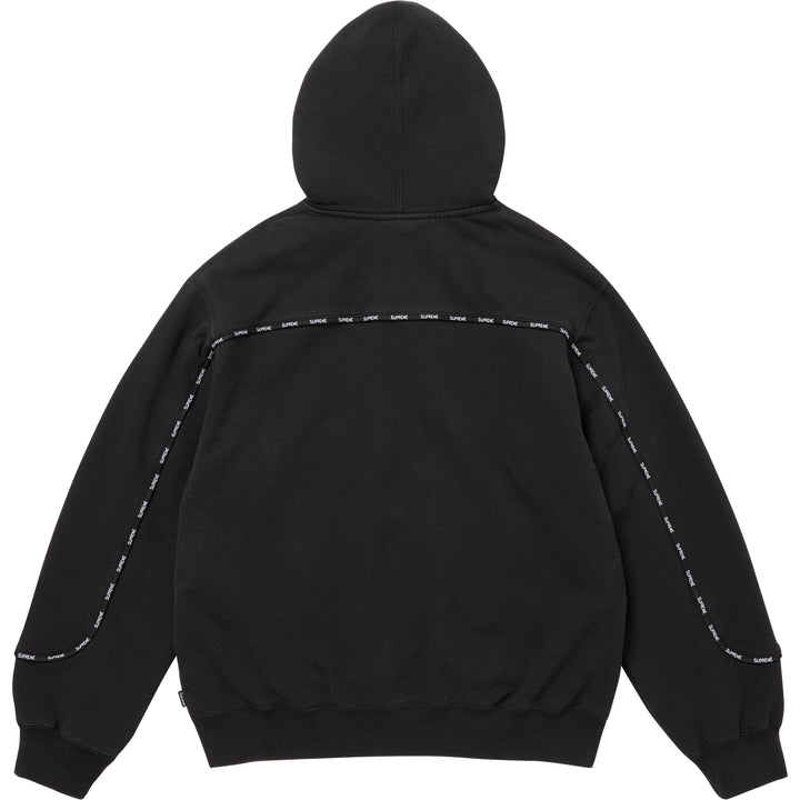 Piping Zip Up Hooded Sweatshirt