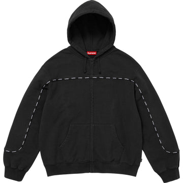 Piping Zip Up Hooded Sweatshirt