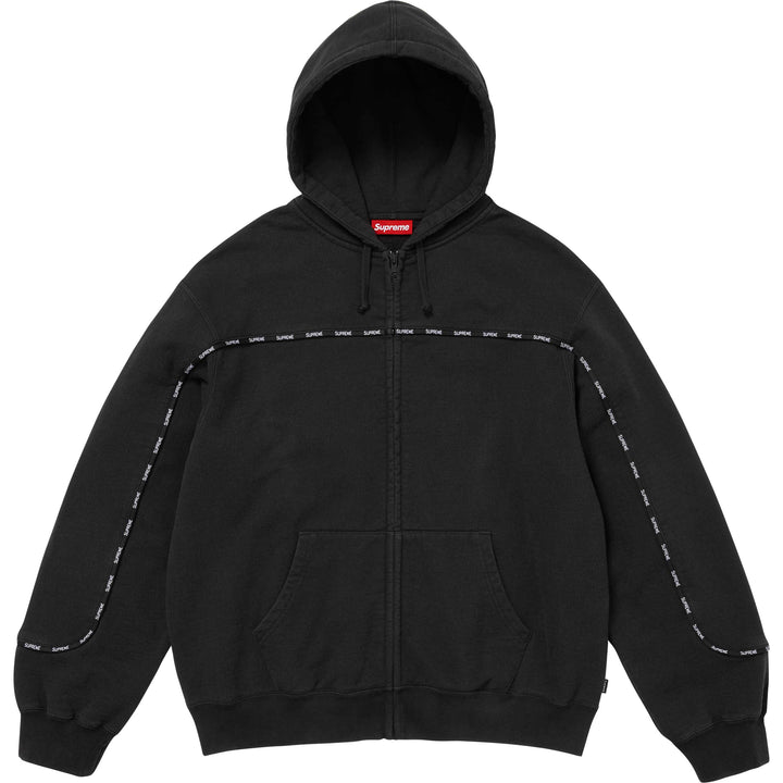 Piping Zip Up Hooded Sweatshirt
