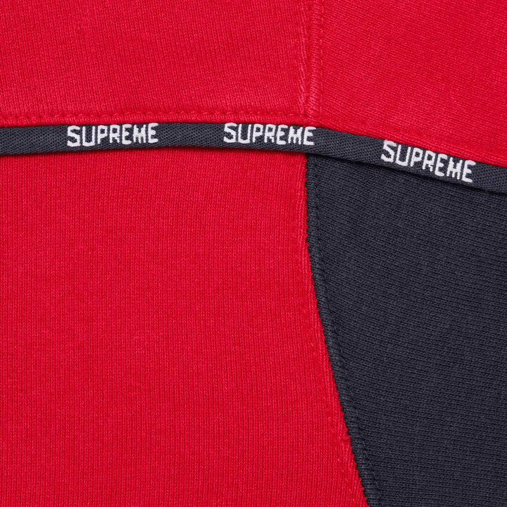 Piping Zip Up Hooded Sweatshirt