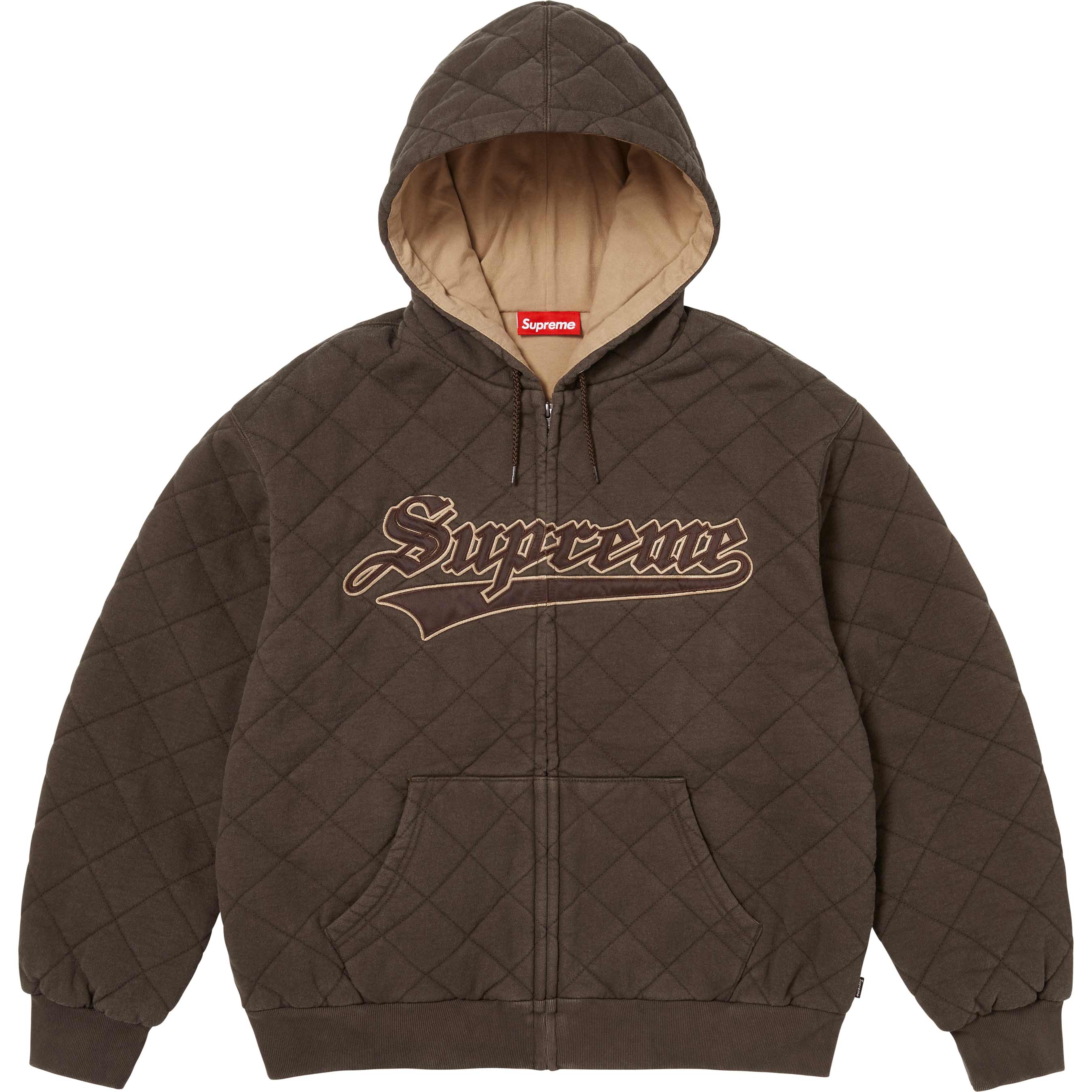 Quilted Zip Up Hooded Sweatshirt - Shop - Supreme