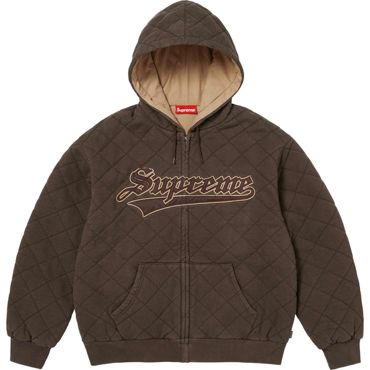 Quilted Zip Up Hooded Sweatshirt-6