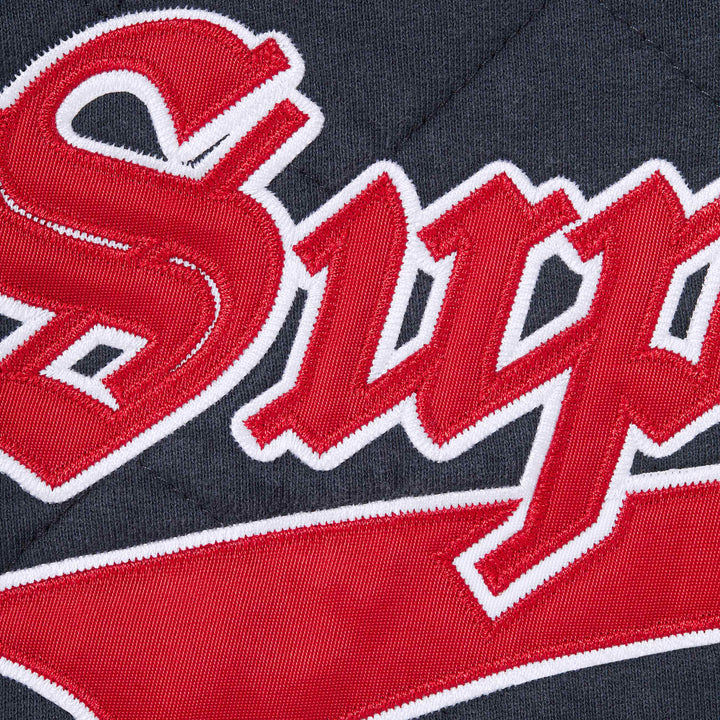 Quilted Zip Up Hooded Sweatshirt