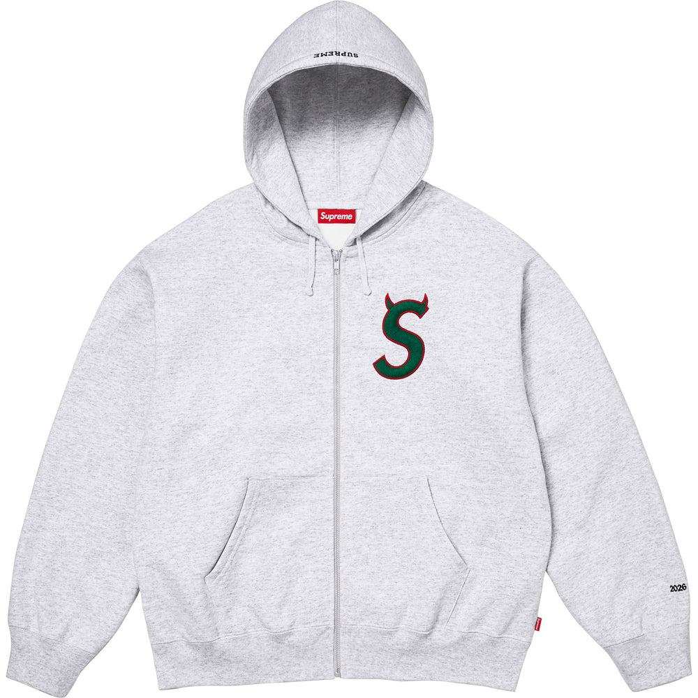 Devil S Logo Zip Up Hooded Sweatshirt