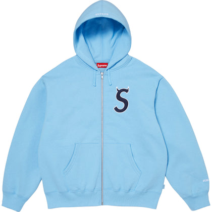 Devil S Logo Zip Up Hooded Sweatshirt