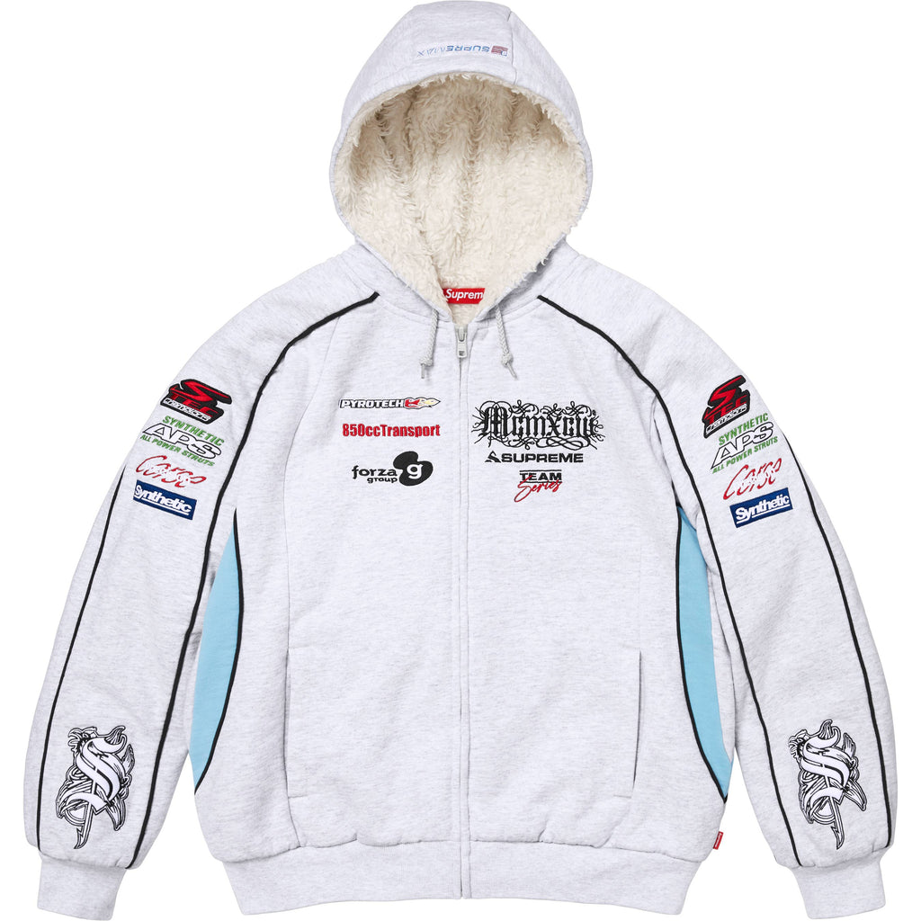 Racing Lined Zip Up Hooded Sweatshirt - Shop - Supreme