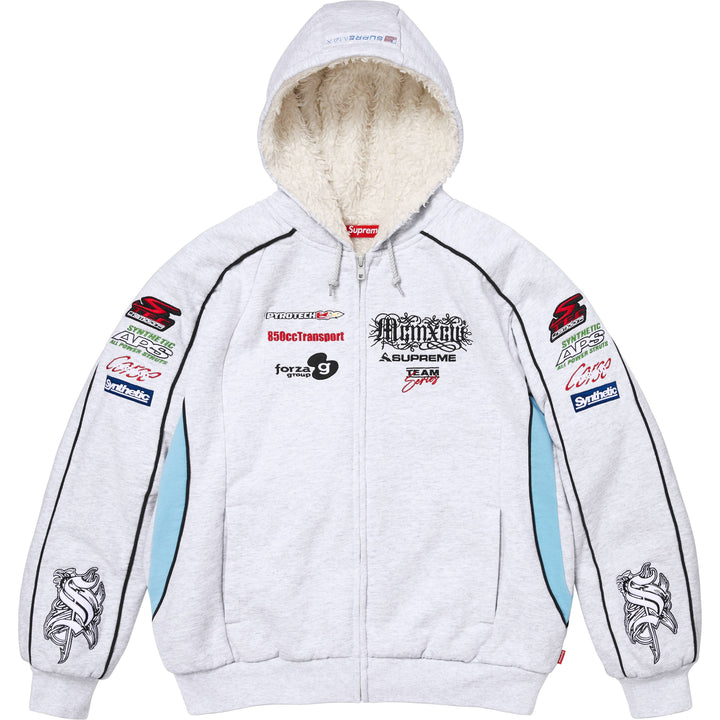 Racing Lined Zip Up Hooded Sweatshirt - Shop - Supreme
