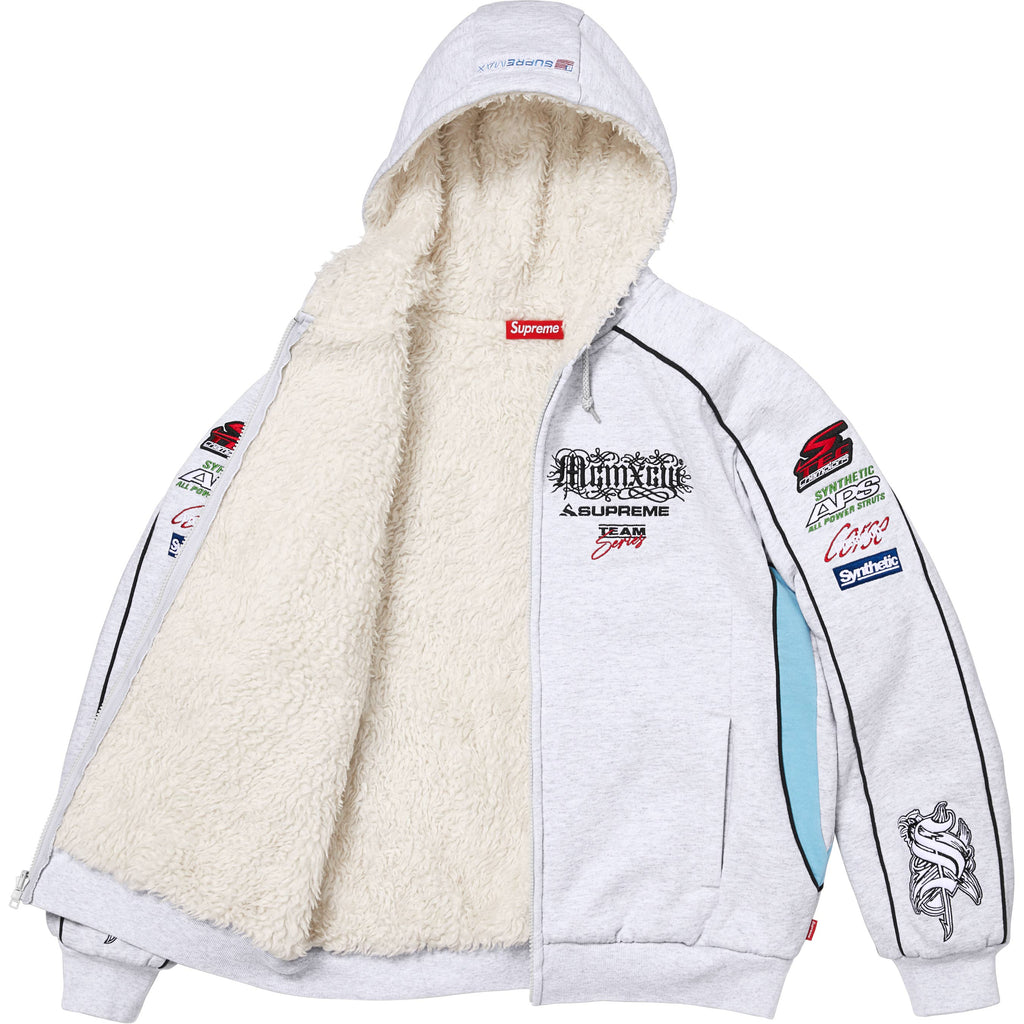 Racing Lined Zip Up Hooded Sweatshirt - Shop - Supreme