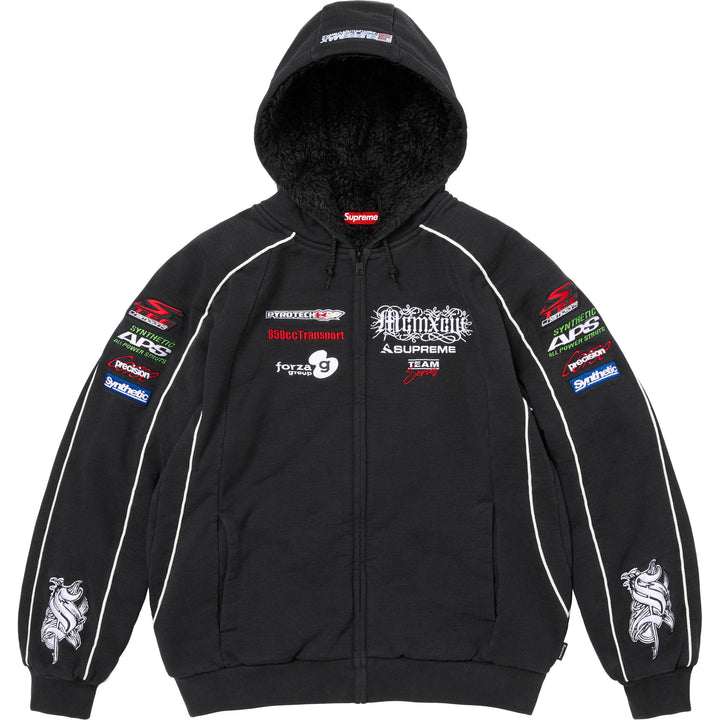 Racing Lined Zip Up Hooded Sweatshirt - Shop - Supreme