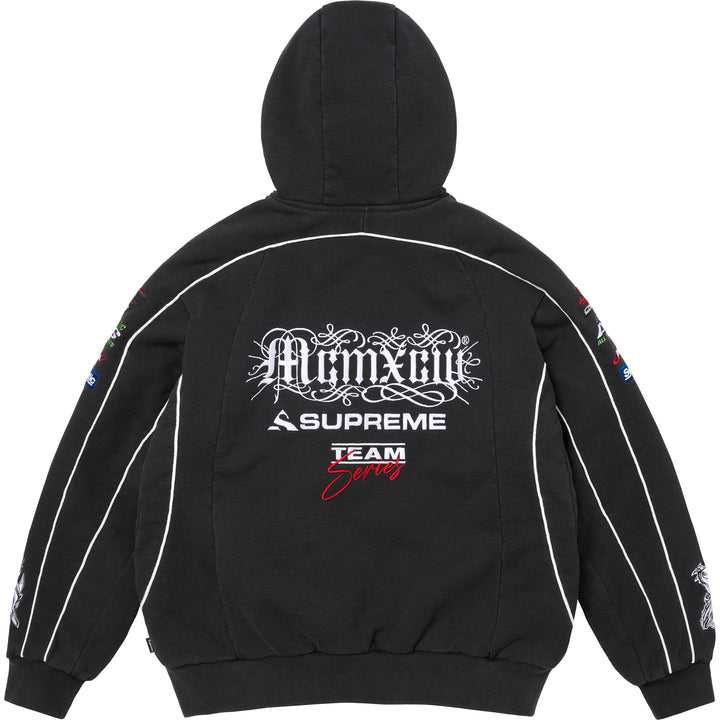 Racing Lined Zip Up Hooded Sweatshirt - Shop - Supreme