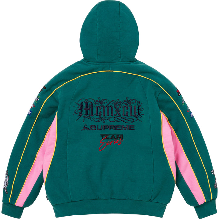 Racing Lined Zip Up Hooded Sweatshirt - Shop - Supreme
