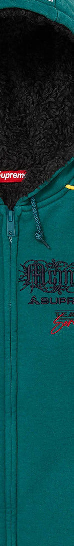 Racing Lined Zip Up Hooded Sweatshirt