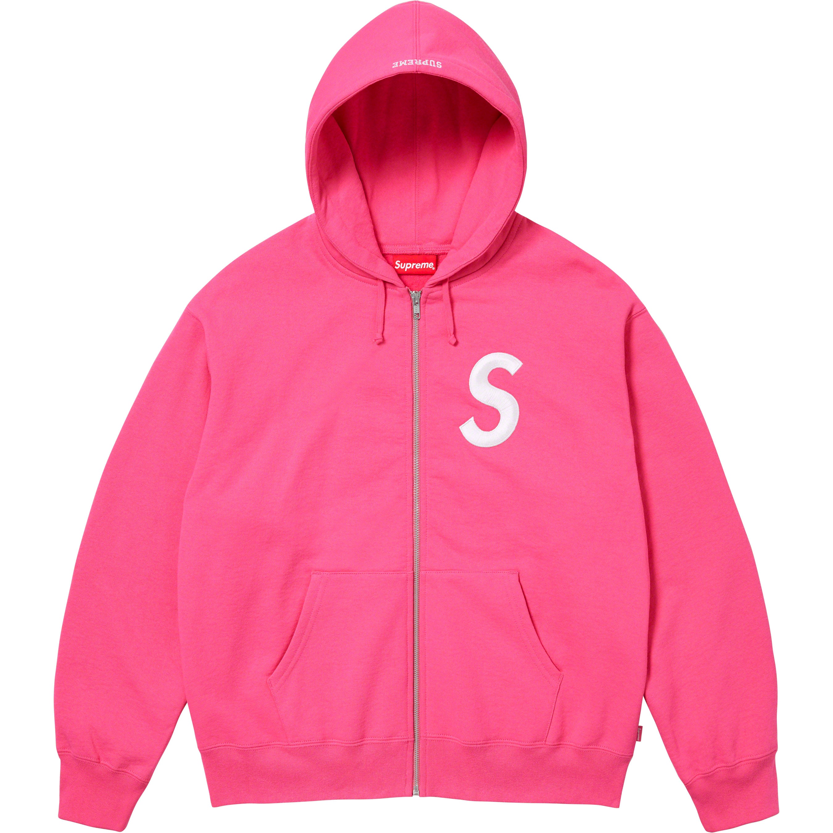 S Logo Zip Up Hooded Sweatshirt