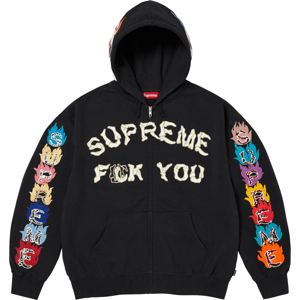 Fuck You Zip Up Hooded Sweatshirt - Shop - Supreme