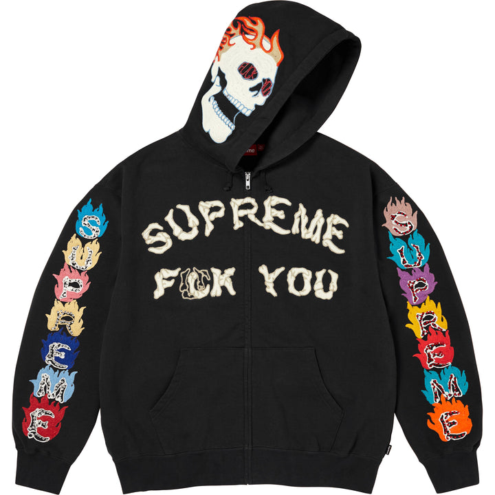 Fuck You Zip Up Hooded Sweatshirt - Shop - Supreme
